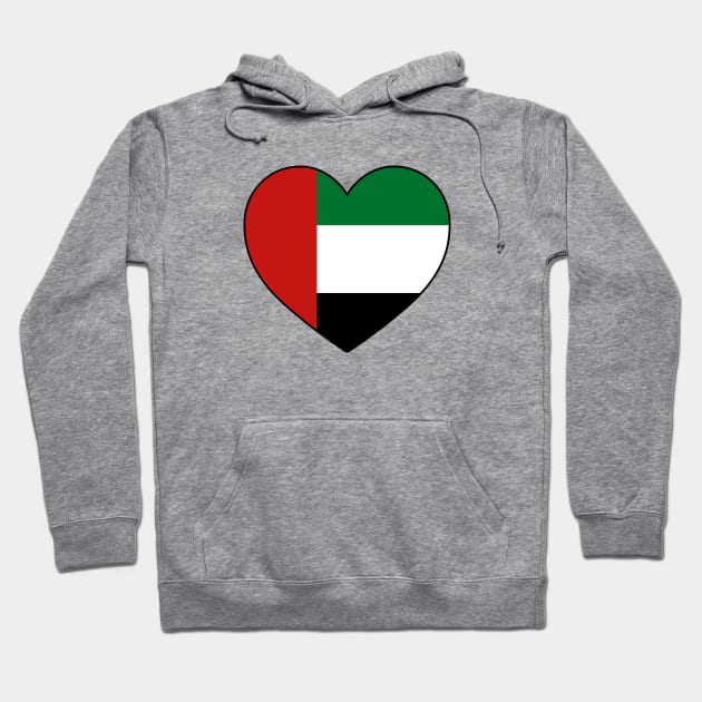 Heart - United Arab Emirates Hoodie by Tridaak